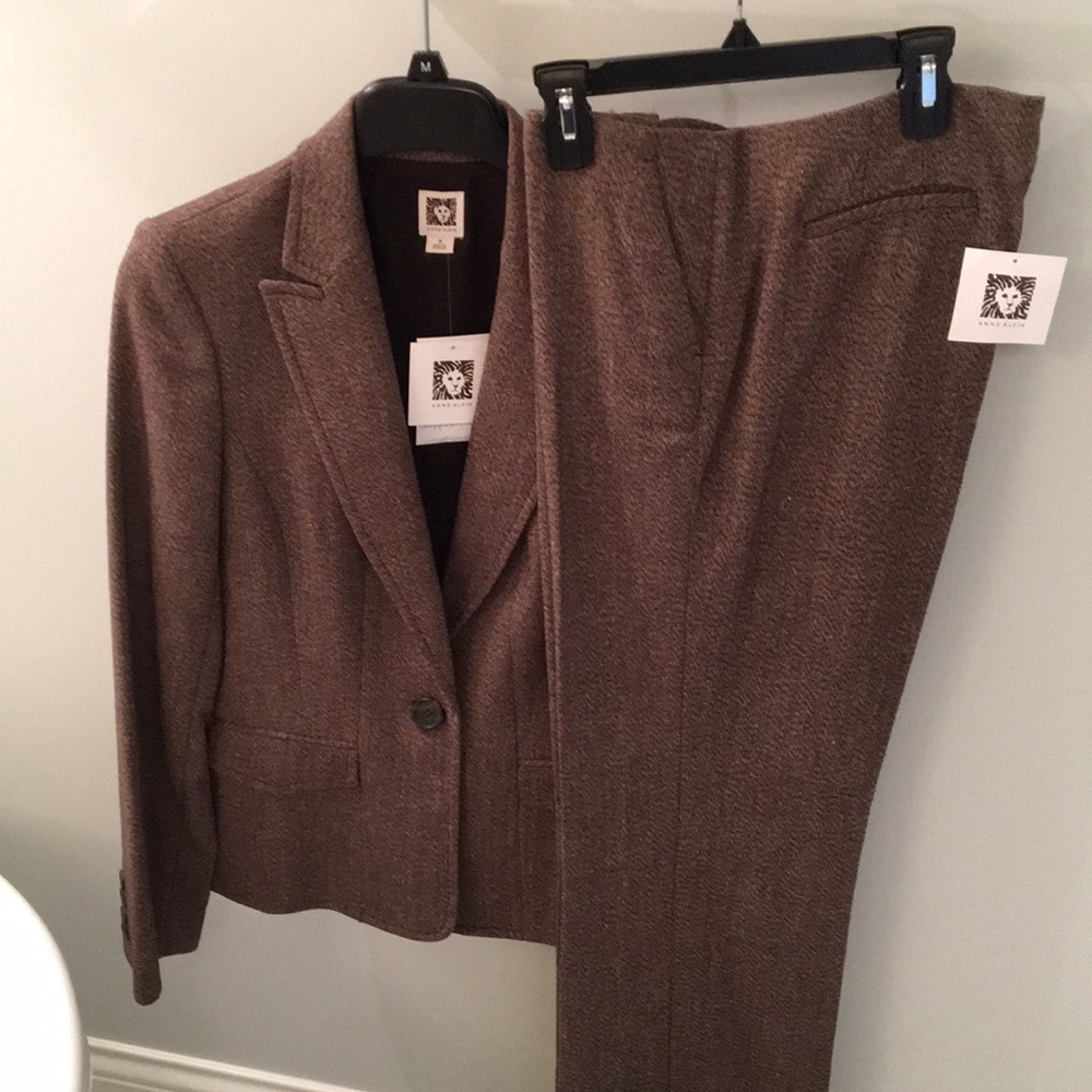 Women’s chocolate tweed suit